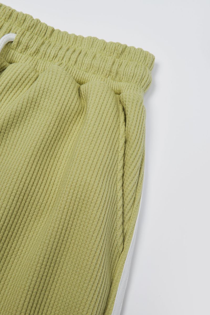 Waffle wide pants 4color
