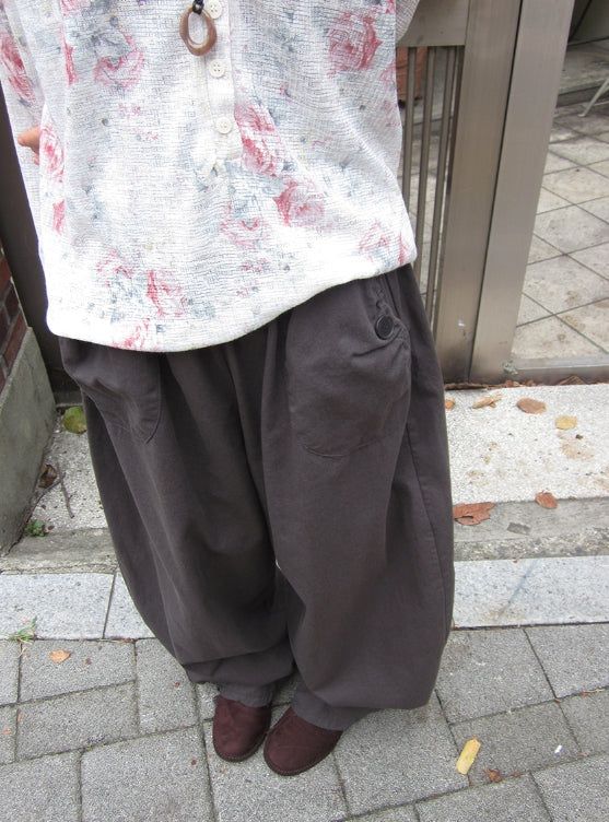 26FW★ [BAONHAUS] Poiden Balloon Banding Wide Pants