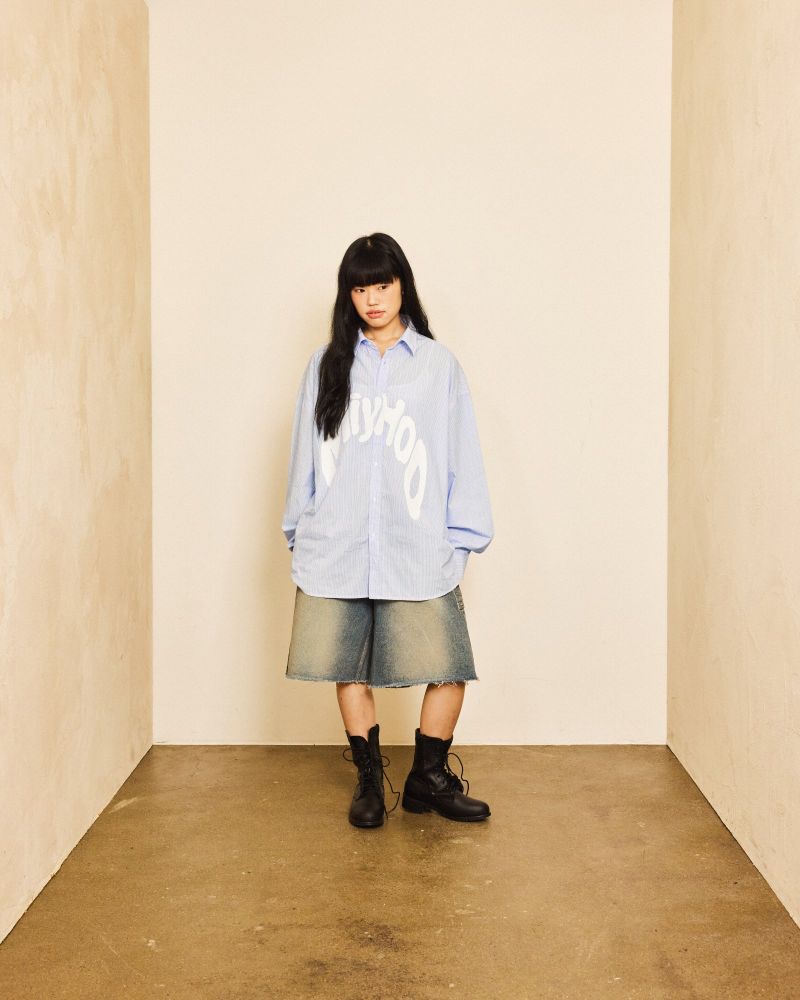 STRIPE SHIRTS (SKYBLUE)