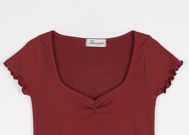 TULIP SHIRRING TEE
