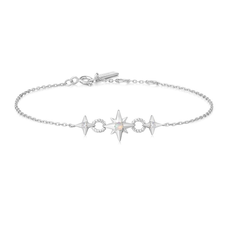 ANIA HAIE（アニア ハイエ）の「シルバーリンクドスターロジウムプレーティング + 925シルバーブレスレット B063-05H（アクセサリー）」