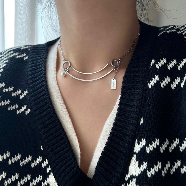 Acer rojo(アセルロジョ)の「dle Bold Double Bar Unique Handmade Necklace(Accessories)」