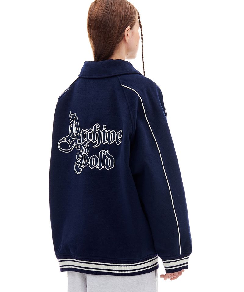 AB STUD WOOL JACKET (NAVY)