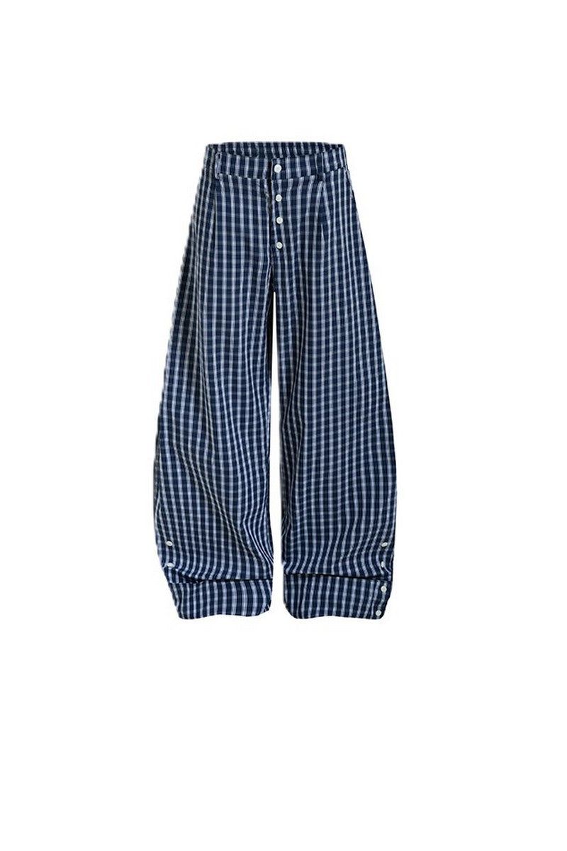 CZ Basicsの「プレイドボタンワイドレッグパンツ(パンツ)」