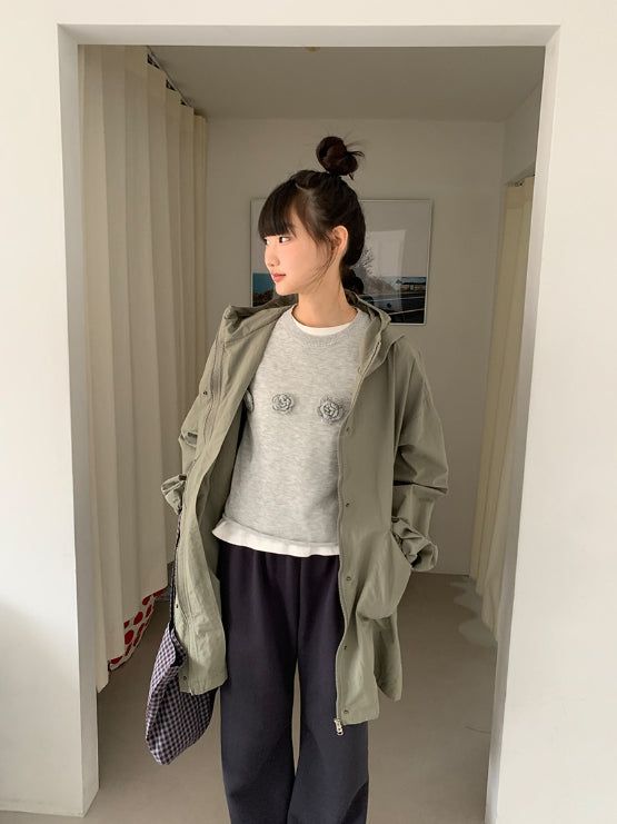 Reget Hood Long Bomber Jacket