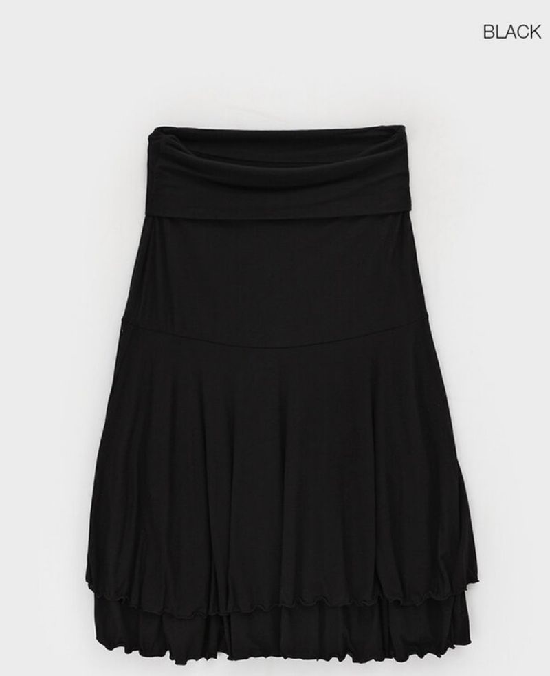 [MADE] Gela Folding Flare Midi Skirt