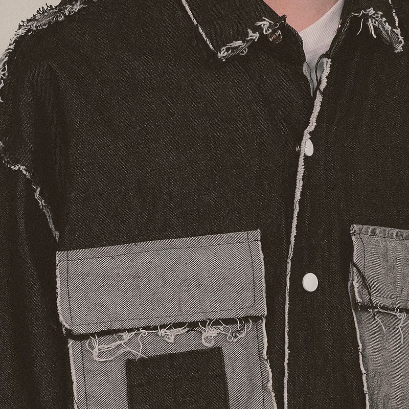 grunge denim shirt_black