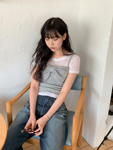 TY Deep Blue Washed Denim Wide Pants