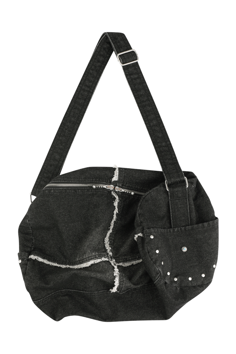 DENIM BARREL BAG