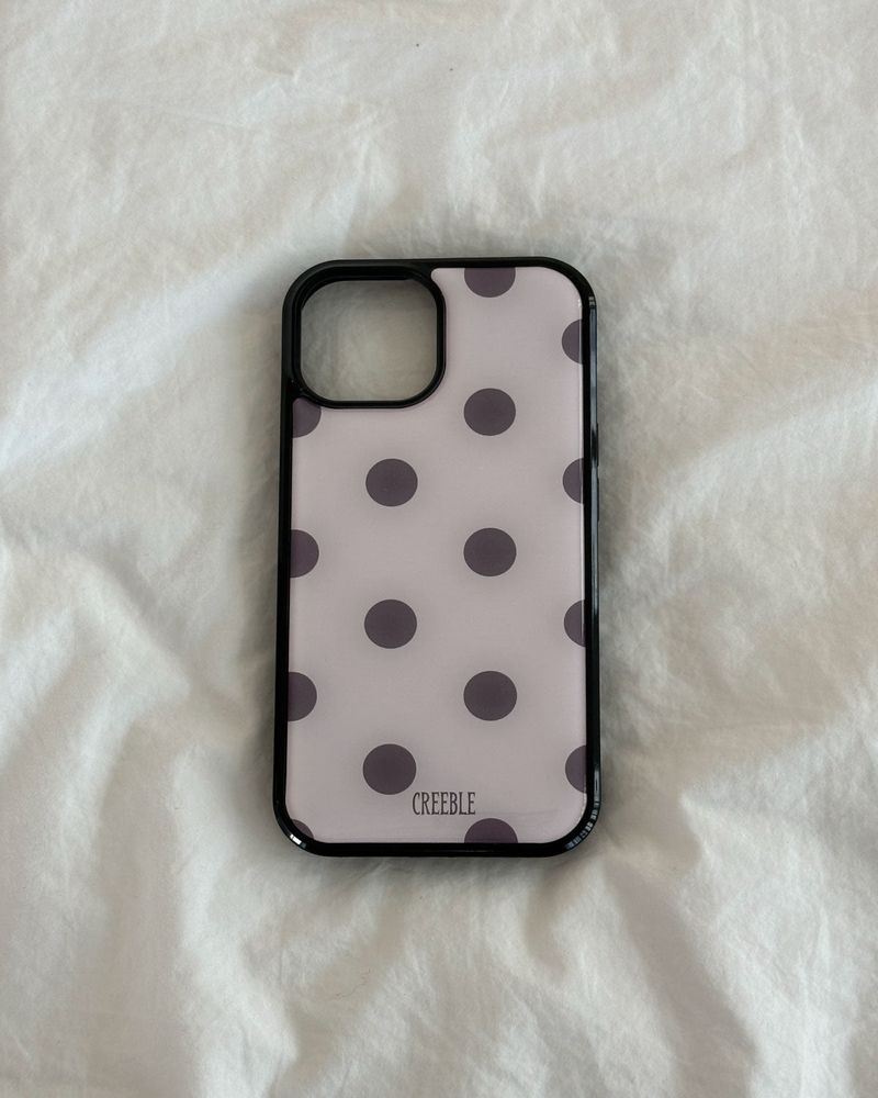 creeble（クリーブル）の「[MADE]Pink polka dot epoxy bumper case（Smartphone Accessories）」