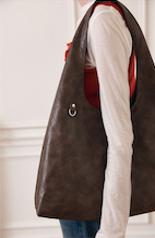 Heather Big Hobo Bag Brown