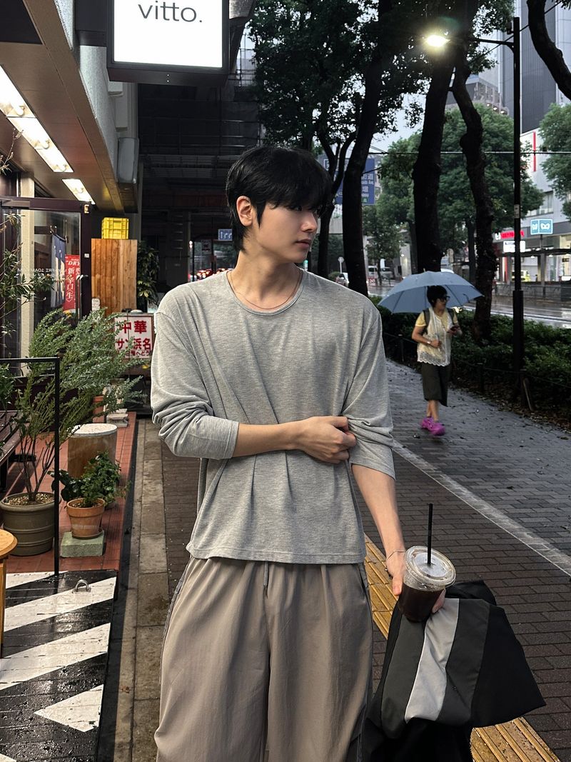 Rome Soft U-Neck Long Sleeve Tee