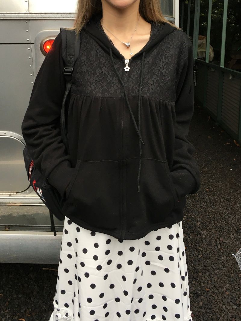 RITCORE(リットコア)の「Flower Lace Two-tone Hooded Zip-up (3c)(Tops)」