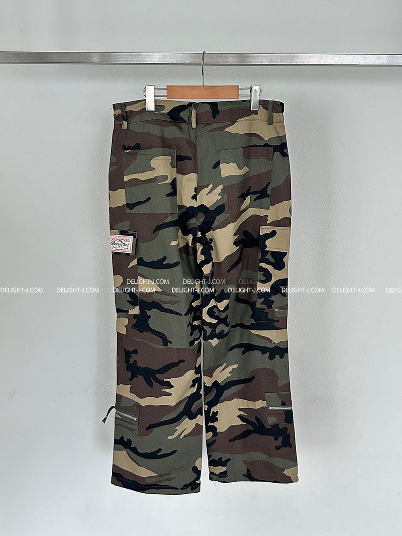 [UNISEX] Patch Military Camo Wide Pants