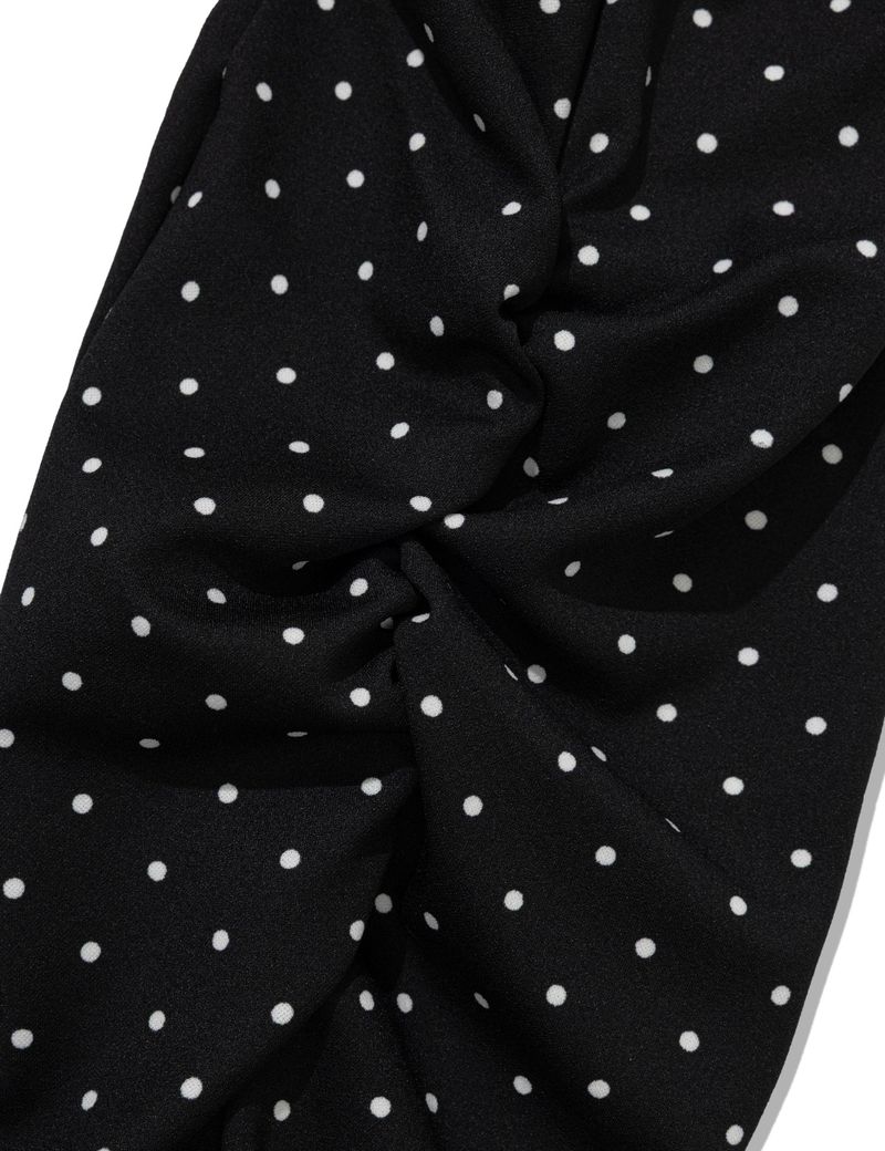 DOT SHIRRING LEG WARMER(BLACK)