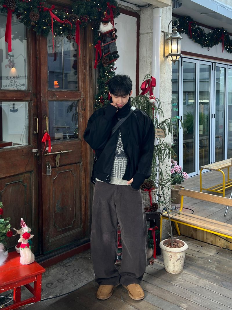Aki Wool Collar Warmer Winter Blouson (2 Colors)