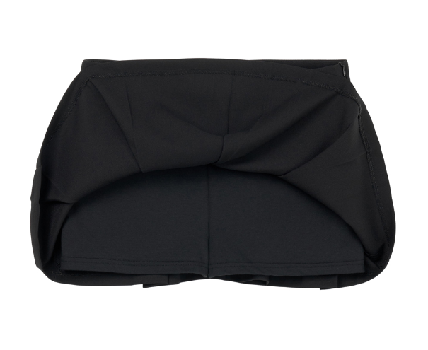 [mnem] chain pleats mini skirt (black)
