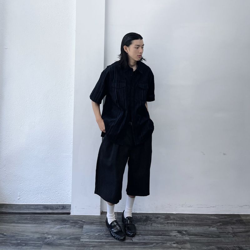 Textured Vertical Utility Shirt