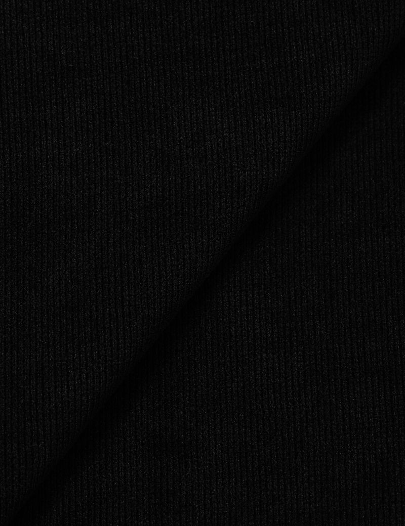 FLEECE HOODIE ZIP-UP(BLACK)