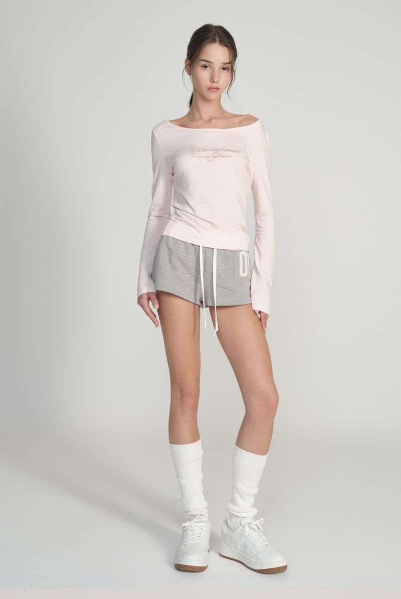09 Numbering shorts, Gray/Pink