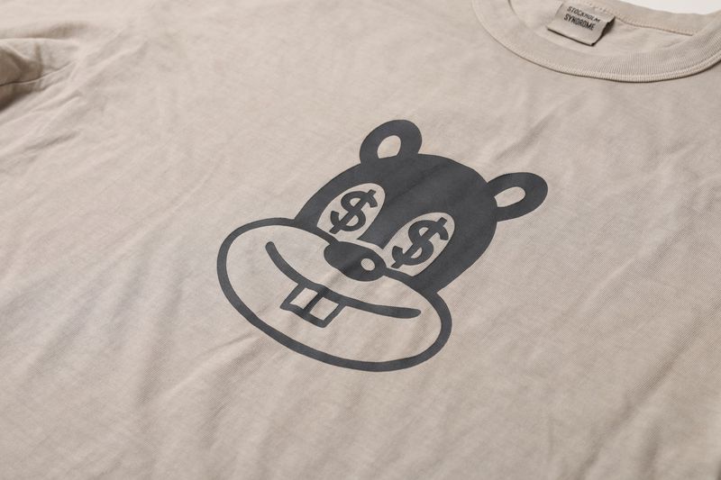 MOUSE LS TEE PIGMENT DYED - BEIGE