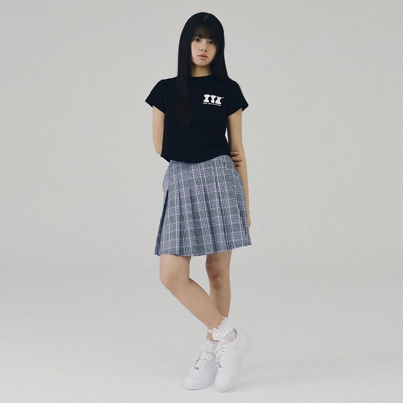 ITZAVIBE（イッザバイブ）の「PLEATS CHECK SKIRT（Skirts）」