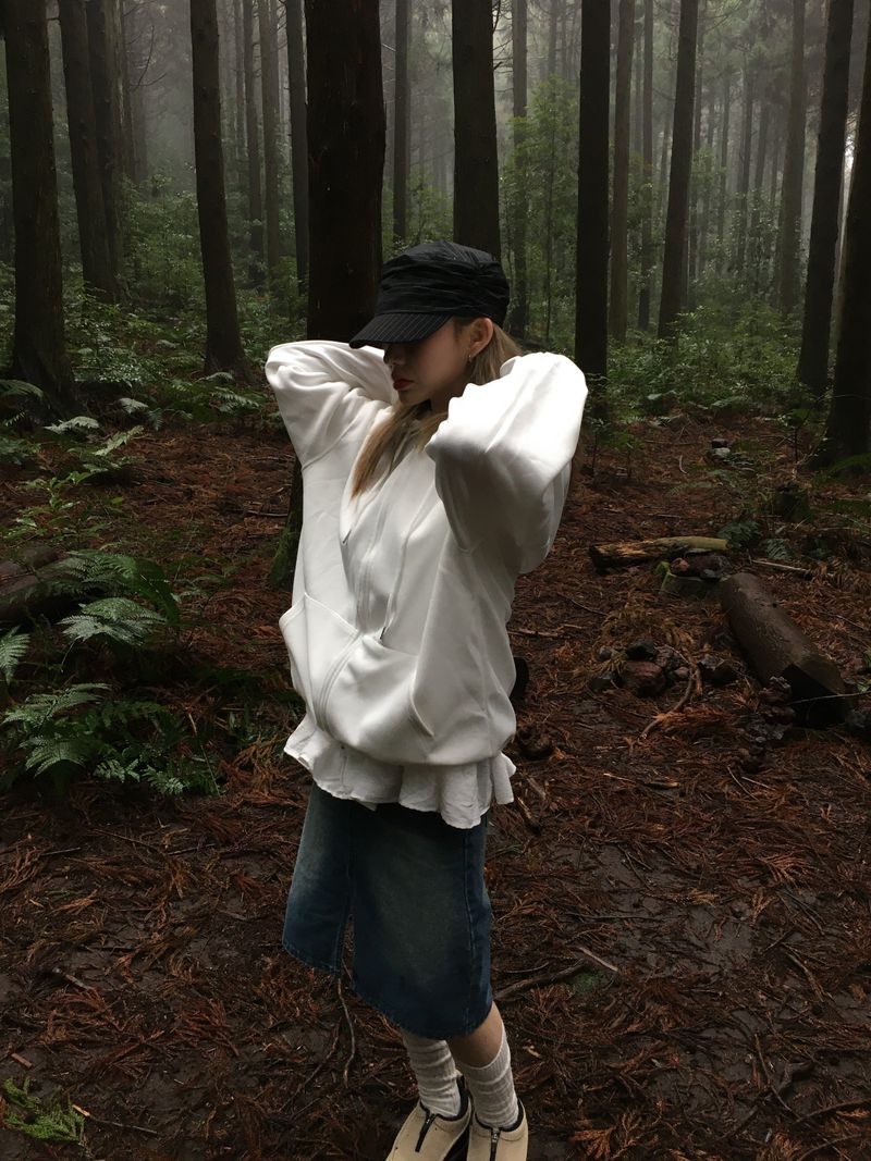 Uni Over Two-Way Zip-Up Hoodie (7c)