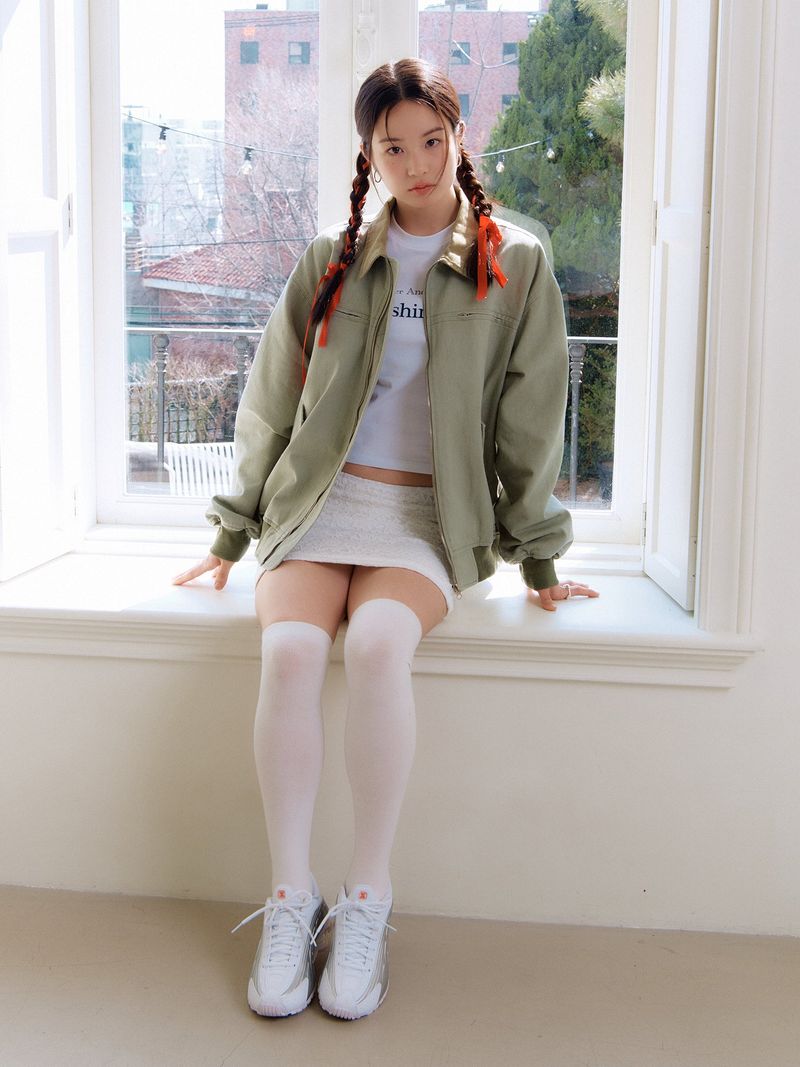 WASHED STITCH BLOUSON_Light Green