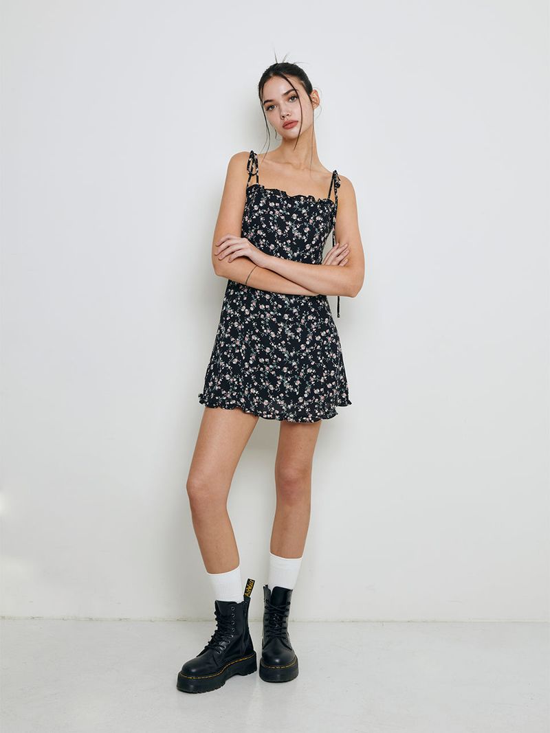 Frill mini dress (flower)