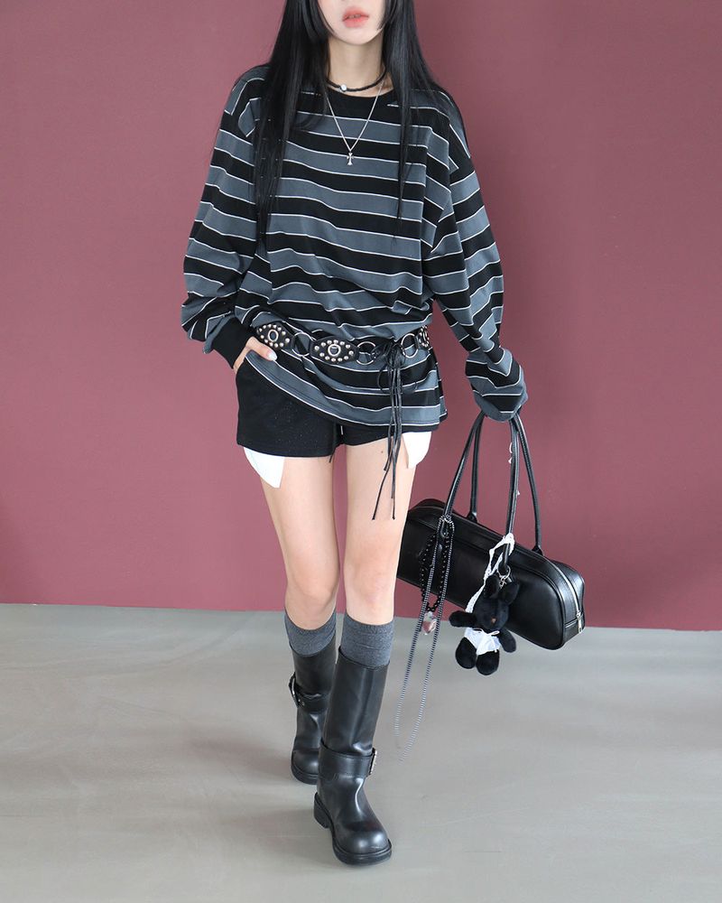Stripe Dangara. Boxy sweatshirt