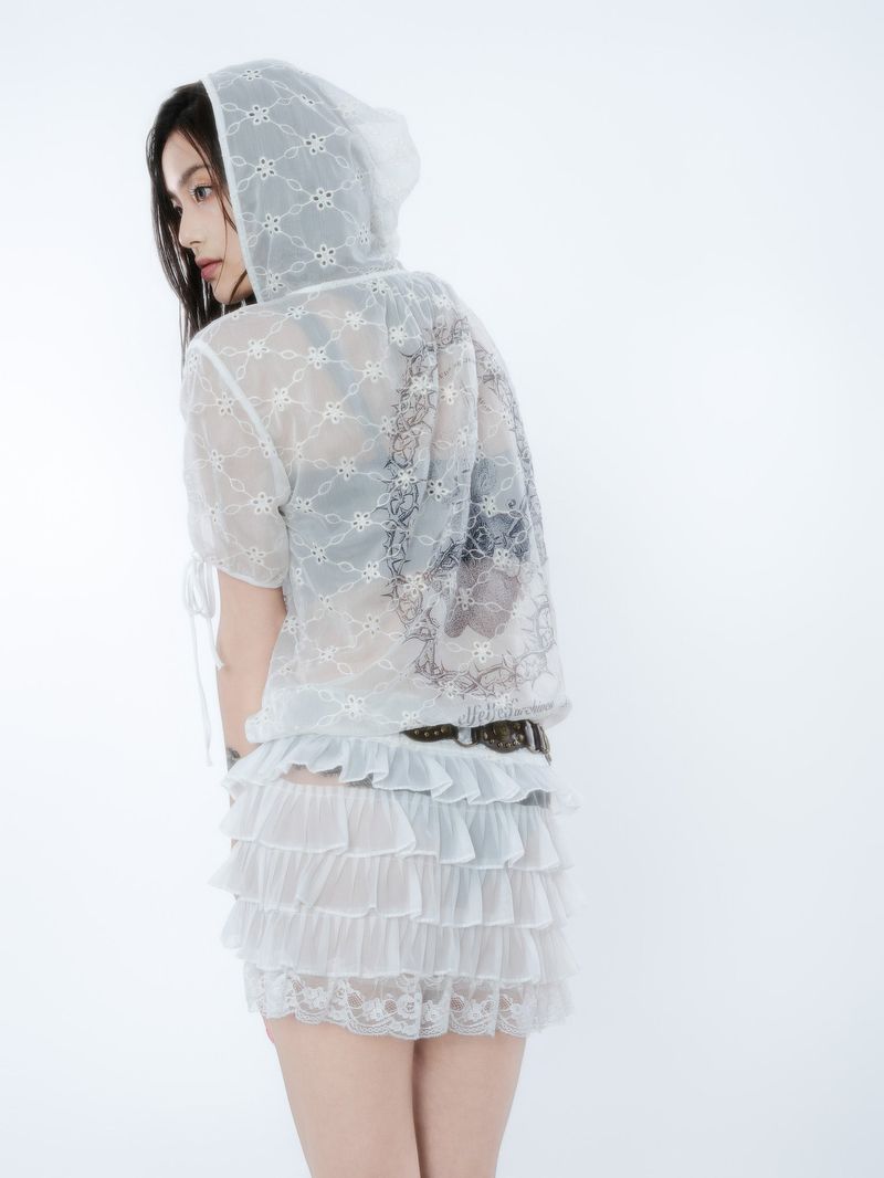 LACE HOODIE DRESS