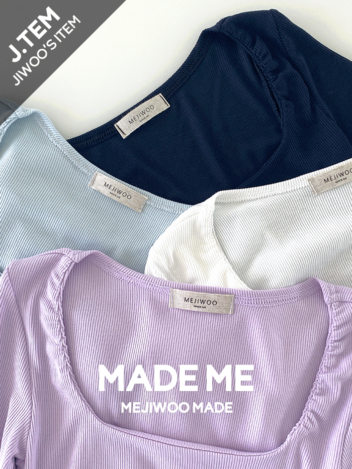 MEJIWOO（ミジウ）の「ハーフスクエアスリムティー（Tops）」