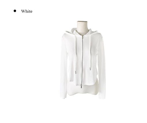 Bato See-through Feminine Hood Zip-Up