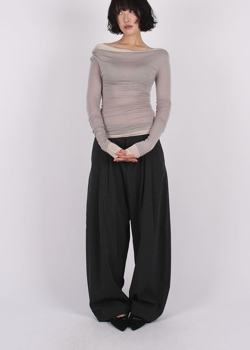 PIN STRIPE BALLOON SLACKS