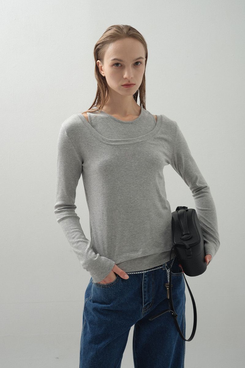 Twin Modal Layer Set_Melange Grey