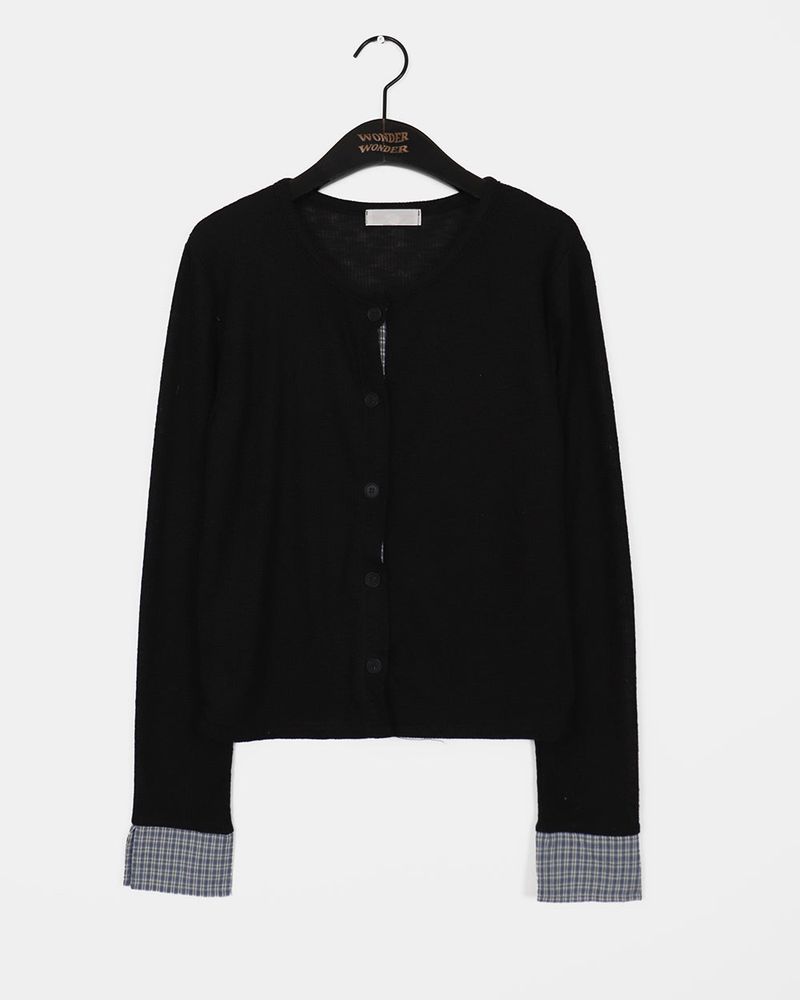 Kens Checkered Slav Cardigan