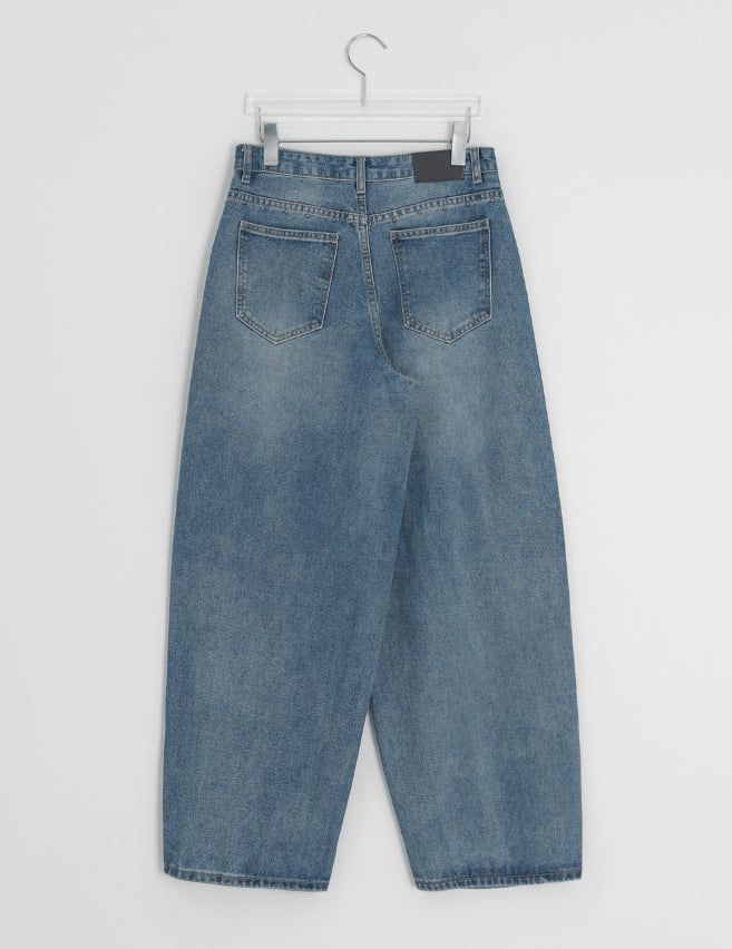 Hiphu Studded Denim Wide Pants