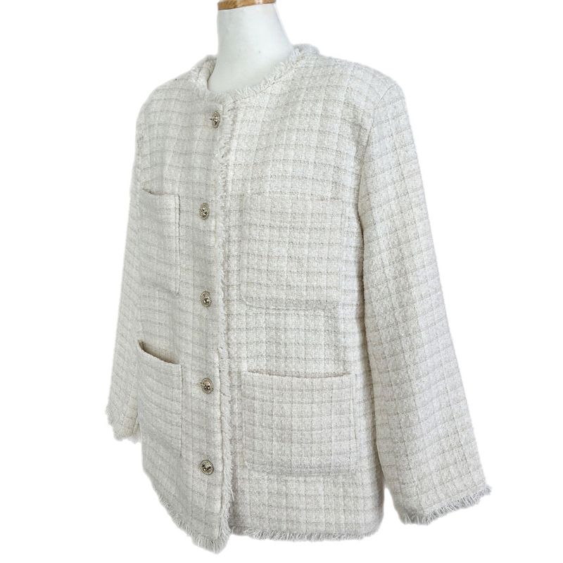 IF classic oversized tweed quilted jacket