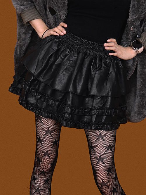 KUO(クーオ)の「della leather kangkang skirt(Skirts)」