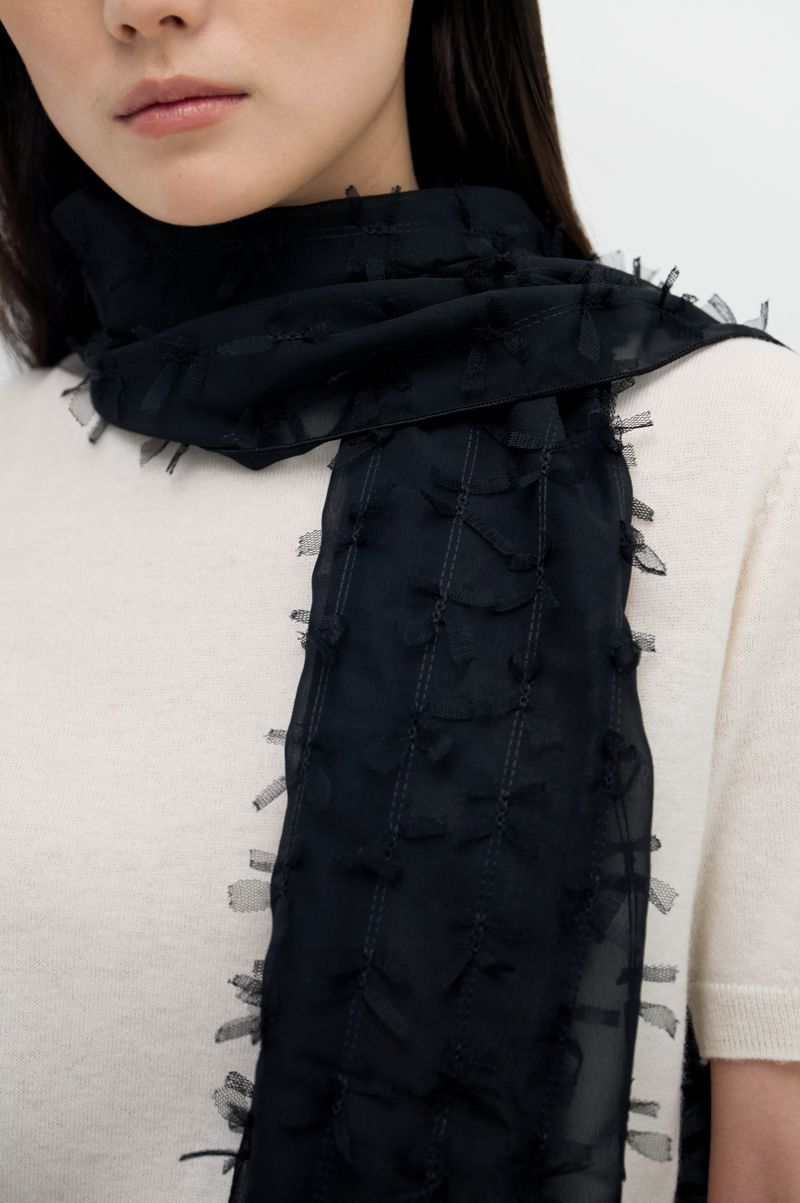 Tassel Ribbon Layer Scarf_2 colors