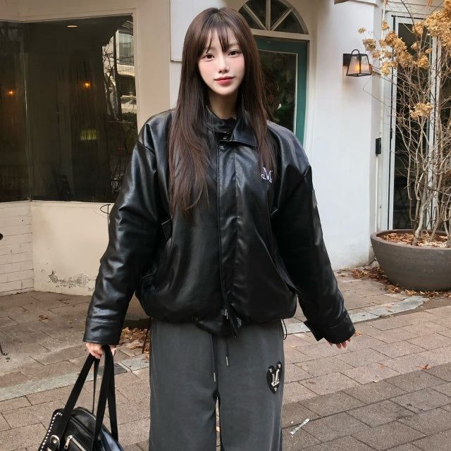 MUCENT（ムセント）の「ルドレザーハイネックブルゾンジャケットUNISEX（ジャケット/アウター）」