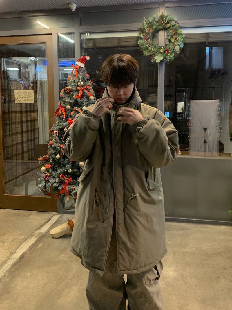 Shima Long Hooded Fishtail Padded Parka