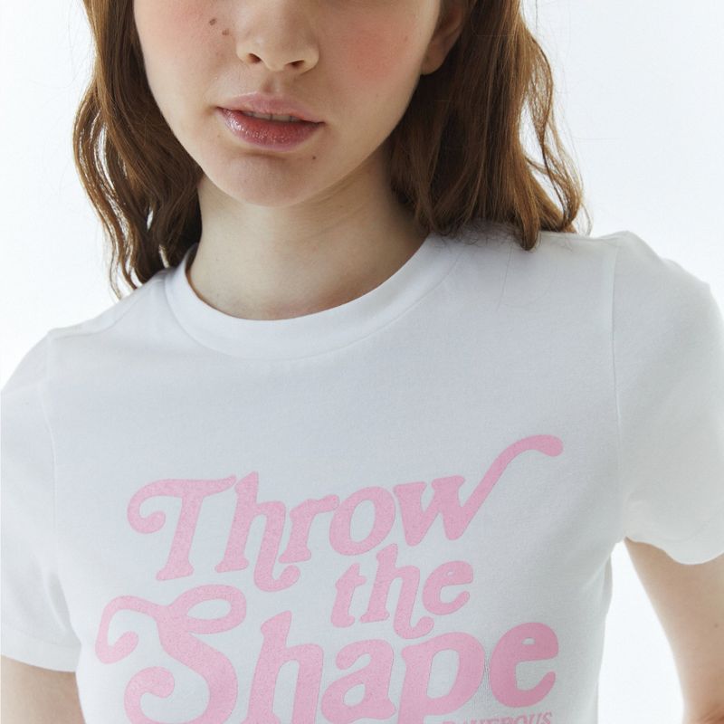 Shape Logo Slim Span T-Shirt White