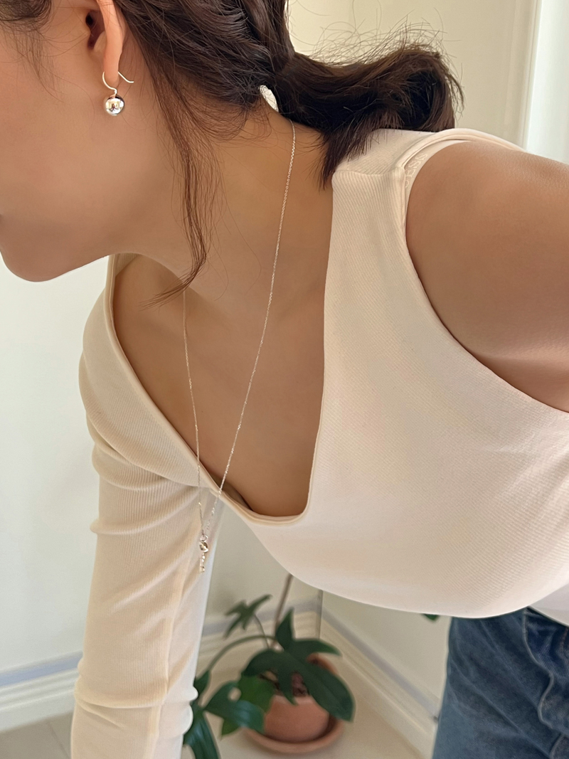Key of heart necklace (silver)