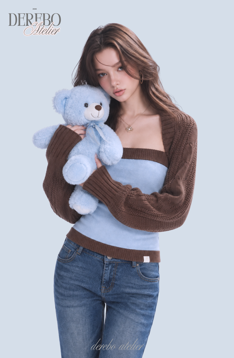 Blue Choco bolero cardigan top two-piece