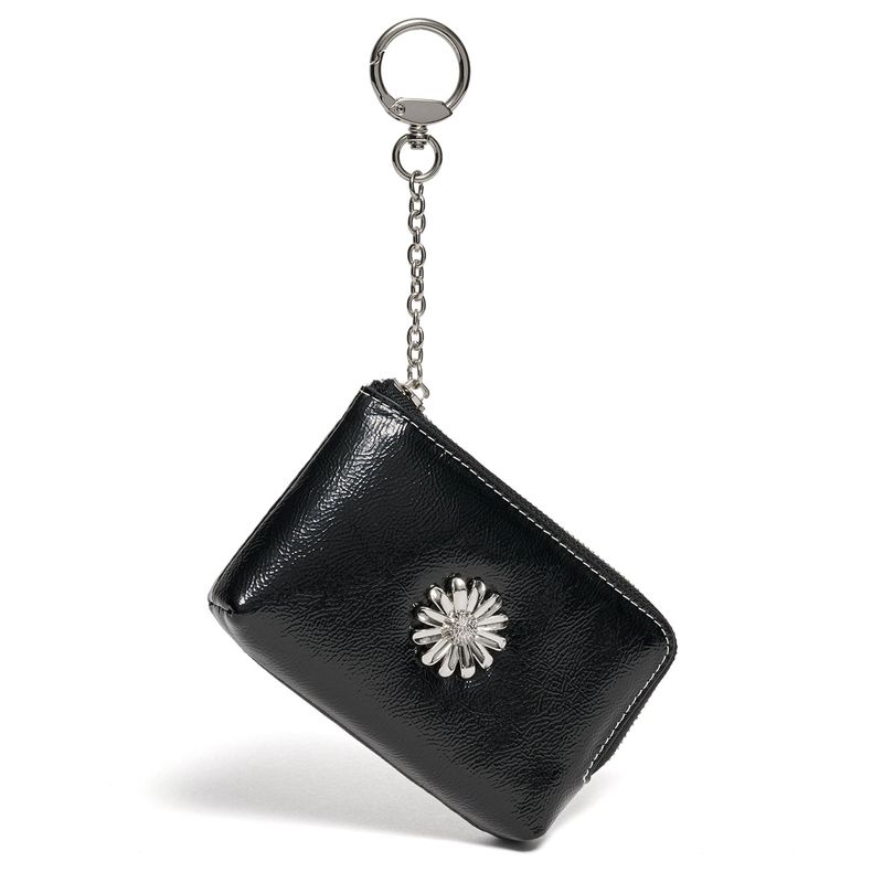 LE MASQUE（ルマスク）の「Daisy Keyring Coin Zipper Card Wallet Pouch Black（Smartphone Accessories）」