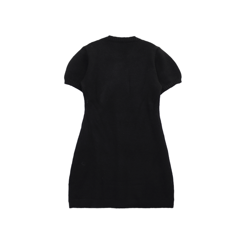 RIBBON PUFF KNIT DRESS (2COLORS)