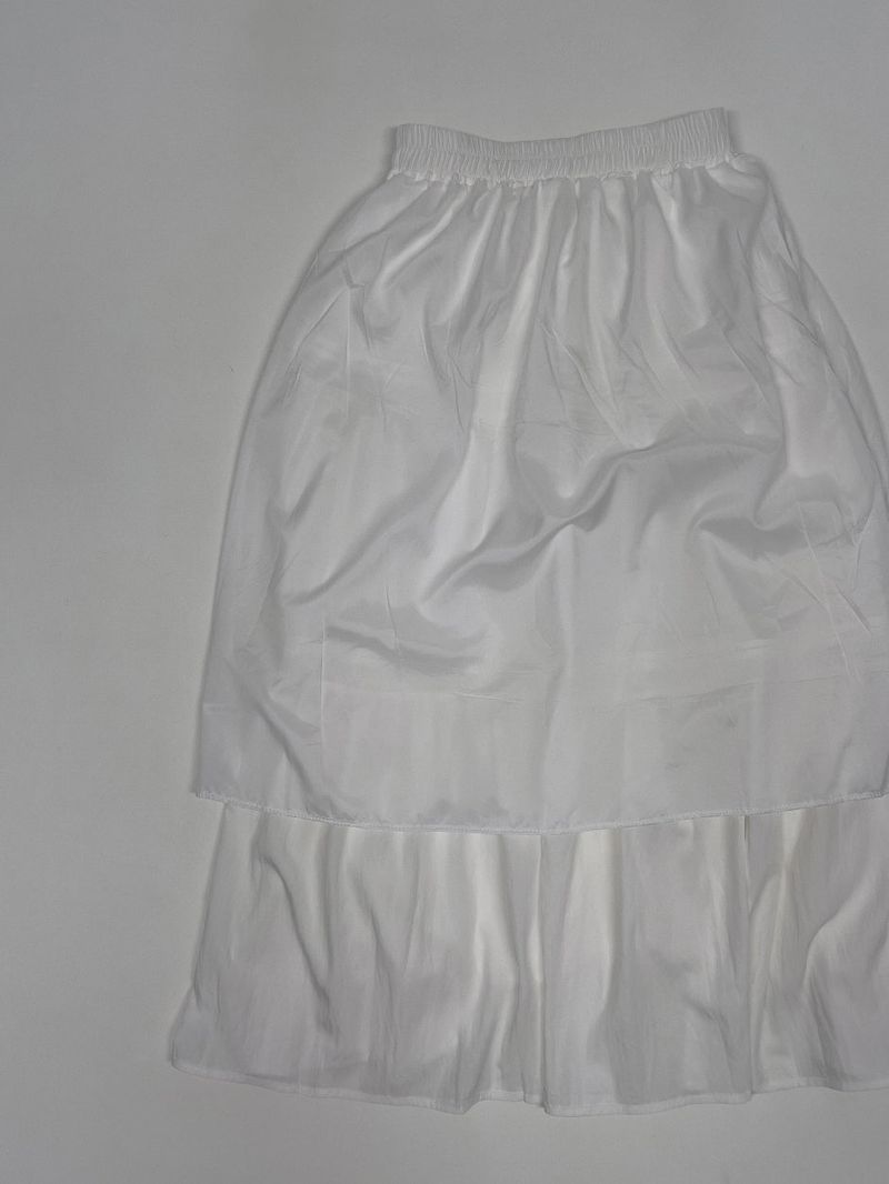 Layered Tiered Flare Long Skirt