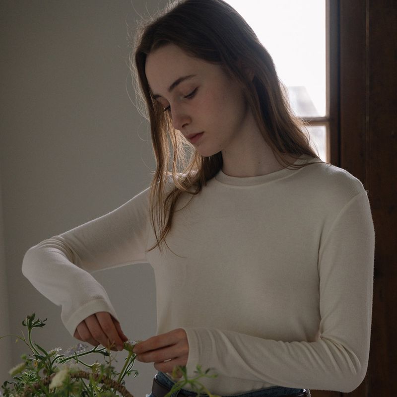 Soft Round T-shirt - Ivory