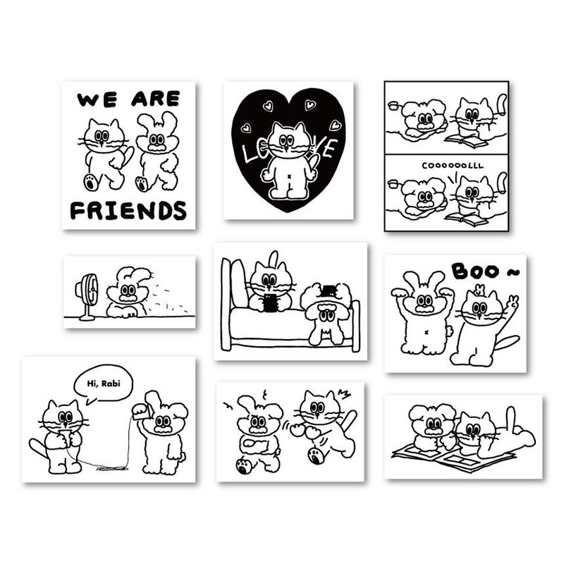Eddy&Rabi Drawing Sticker Pack